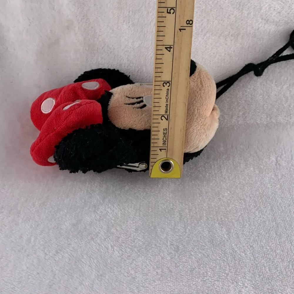 Kids Minnie‎ Mouse 6” Coin Purse Pouch Plush Face Crossbody Disney Parks